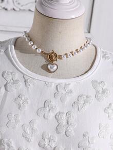 女童无袖连衣裙，新款夏季甜美蝴蝶结网纱花卉蕾丝边连衣裙，白色公主裙，适合婚礼、花童、节日派对等场合。 - 白色 - 查看 8