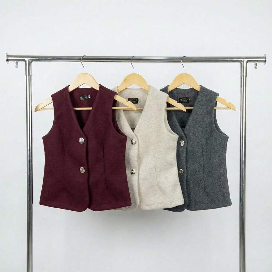 Set de 3 Chaleco con Botones Metálicos | Estilo Casual Elegante - 10 - Ver 1