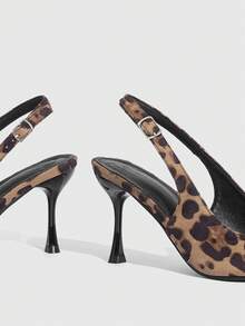 CUCCOO SZL 豹纹尖头时尚优雅通勤高跟鞋 - 彩色 - 查看 10