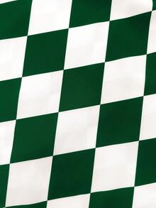 GlowEve CURVE 大码优雅刺绣提花半身裙 - 墨綠色 - 查看 4