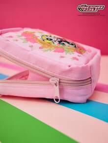 THE POWERPUFF GIRLS X Joivida 卫生巾收纳袋 – 可爱涤纶月经收纳袋，适合女孩和女性 - 粉色 - 查看 5