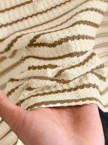 CosyJoli 镂空后背蝴蝶结针织T恤 - 卡其色 - 查看 7