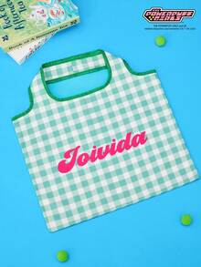 THE POWERPUFF GIRLS X Joivida 8盎司100%涤纶帆布手提袋 – 耐用、轻便、可重复使用的购物袋