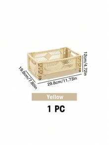 Joivida 1个彩色塑料可折叠收纳篮，非常适合收纳和日常使用，易于组装，可用于厨房、浴室、办公室、客厅、教室、宿舍等场所。 - 彩色 - 查看 16