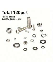120/320Pcs Stainless Steel Screws An Head Screws Nuts Bolts Assortment Kit M2 M2.5 M3 M4 M5 Metic Nut And Bolt Assortment - Multicolor - View 13