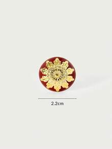 Glisma Anello aperto da donna, abbigliamento, stile old money, metallico/texture, gemma, per mamma/donna/ragazza/madre, premium, vintage, elegante, San Valentino, regalo - Rosso - Visualizzare 6