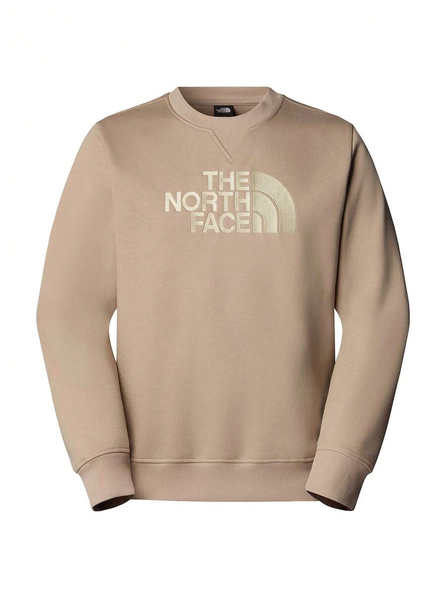 The North Face Drew Peak Men's Sweatshirt Mushroom Grey-Gravel - MUSHROOM GREY/GRAVEL - View 1