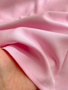 Elladie kids 少女时尚都市通勤蝴蝶结装饰不对称下摆无袖露脐背心搭配粉色百褶迷你裙套装，春夏装