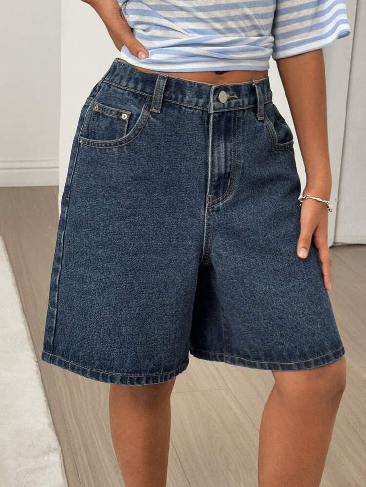 Girls' Bow Embroidered Denim Shorts Summer