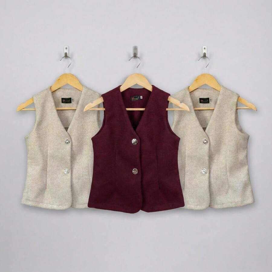 Set de 3 Chaleco con Botones Metálicos | Estilo Casual Elegante - 6 - Ver 1