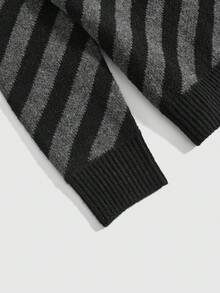 ROMWE Goth 女士哥特风条纹开衫