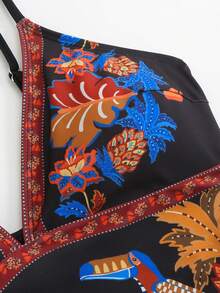 Swim Vcay Tropical Print One-Piece Swimsuit, Spring/Summer - Multicolor - View 4