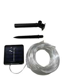 Solar LED String Lights (50/100/200/300 LEDs) - Flexible Tube, 8 Modes + Flashing | Waterproof & Durable PVC | Garden, Patio, Poolside, Trees | Perfect For Parties, Weddings, Christmas, Warm White/Cool White/Multi-Color - Multicolor - View 8
