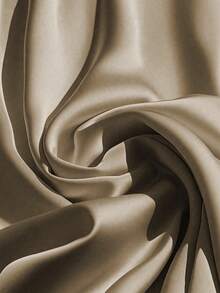 Franclia Chemisier élégant à manches longues ajusté avec boutons et plissé, couleur unie pour femmes - Taupe - Voir 5