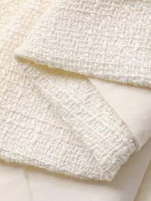 DAZY 女士优雅A字连衣裙，长袖，修身包臀中长连衣裙，法式风格 - 米色 - 查看 9