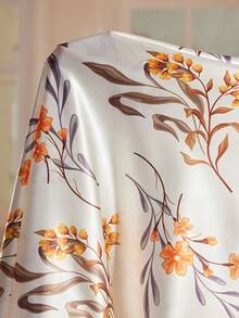 LuxeNights Camisón elegante con estampado floral y ribete de encaje - Multicolor - Ver 6