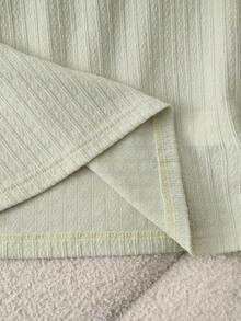 GlowEve New Unique Textured Round Neck Stylish Design Women T-Shirt - Mint Green - View 7