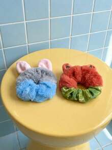 Joivida 1PC Autumn Winter Plush Hair Ring Fashion Non Squeezing Hair Hoop Cute Fluffy Headband Creative Cartoon Animal Wrist Bracelet Festival Party Daily Hair Decoration Accessory For Women Gift - Multicolor - View 1