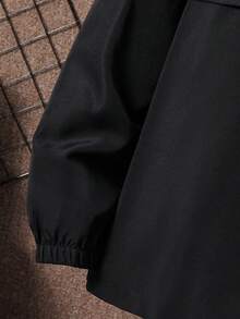 SHEIN 2 件套青少年男孩半拉链连帽夹克和慢跑裤，休闲运动风格适合通勤、上学、日常休闲、旅行、运动，羊毛加厚，适合春季、夏季、秋季、冬季