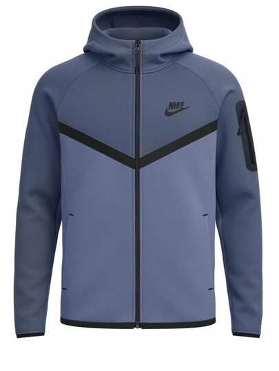 Nike Tech Men's Full Zip Hoodie Blue