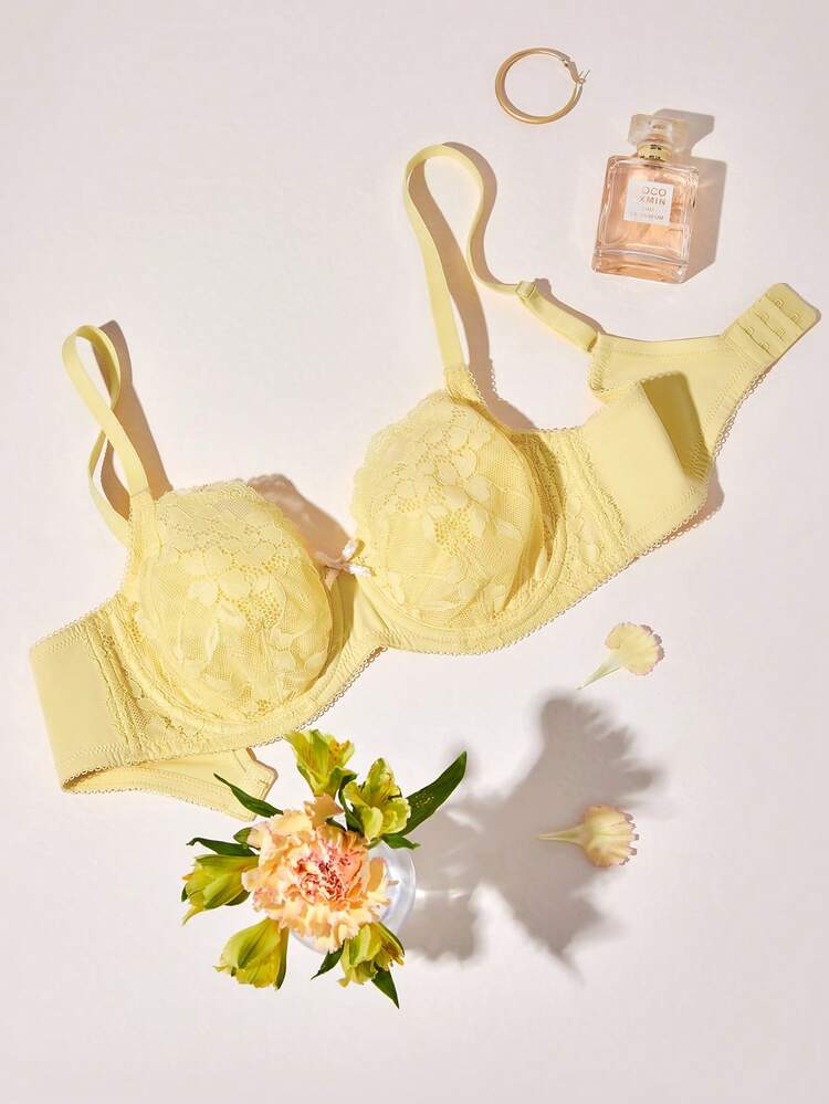 Plus Full Coverage Lace Mesh Bra