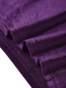 Ellevyn Women's Sleeveless Pleated Printed Mesh Knit Dress, Summer - Purple - View 11