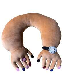 Joivida 创意旅行枕 超柔软环绕式飞机颈枕 带可爱抱臂 长途飞行火车汽车旅行 便携式 U 型记忆棉拥抱睡眠枕 女性女孩办公室午睡家居装饰礼品 2025