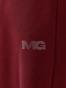 MISSGUIDED Wide Leg Drawstring Joggers With Elastic Waistband And Side Pockets For Casual Comfort - Burgundy - View 6