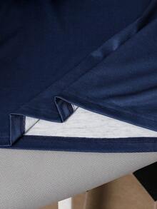 Mirajuku Casual Minimalist Letter Print Tee For Teenage Boys, Navy Blue, Stylish For Leisure, Daily Commute And Multi-Occasion Wear - Navy Blue - View 7