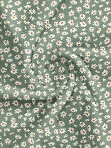 SHEIN EZwear Casual Minimalist Full-Length Bodycon Camisole Dress, Suitable For Summer With Daisy Print Fitted Summer Dress Green Summer Dress Wildflower Dress Carnival - Multicolor - View 3