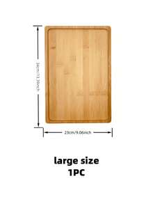 1/2pcs Bamboo And Wood Serving Tray, Dinner Plate, Serving Tray, Breakfast Tray, Restaurant And Kitchen Tray, Fruit Tray, Coffee Tray, Tea Tray, Snack Tray, Living Room Decoration, Suitable For Hotels, Restaurants, And Home Use For Serving Fruits, Desserts, Snacks, Festivals, Thanksgiving, Christmas, New Year, Outdoor, Beach, And Courtyard Multi-Functional Tray.