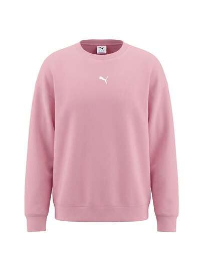 Puma Essentials Oversized Women's Crew Sweatshirt Pink