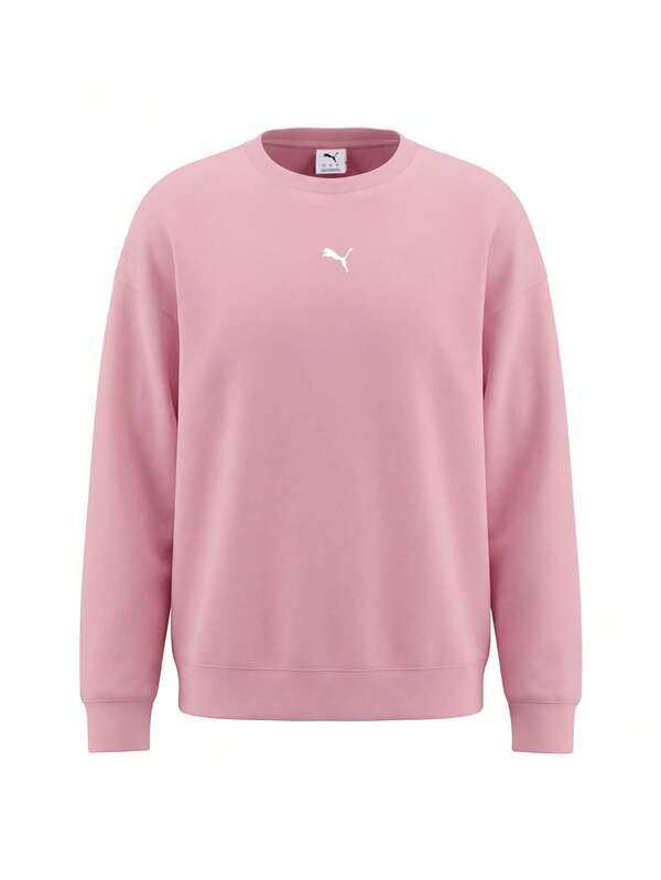Puma Essentials Oversized Women's Crew Sweatshirt Pink