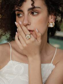 Opalesca Damen Ohrstecker, Outfits, Altes Geld, Perlen, Hochzeit/Braut Accessoires, Fairycore/Fairy, Perle, Herbst/Winter, für Mutter/Frauen/Mädchen, Elegant, Premium