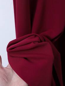 SHEIN Elegante Robe Verde Modesta, Vestido de Estilo Abaya de Ajuste Slim Casual para Adolescentes, Design Inspirado no Oriente Médio