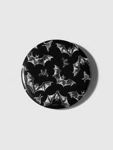 ROMWE Goth 4款Y2K暗黑哥特风甜美酷炫嬉皮风个性化黑粉/黑红蝙蝠蛾骷髅玫瑰印章字母波点恶魔翅膀豹纹纯色十字架银色胸针徽章手账装饰包包吊坠，组合套装，适合姐妹、女友、朋友、女孩和女士日常佩戴、节日礼物 - 多色-5 - 查看 5
