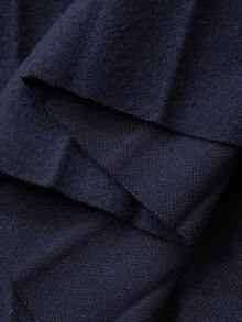 DAZY Women's Elegant Solid Color Pleated A-Line Skirt, Autumn - Navy Blue - View 9