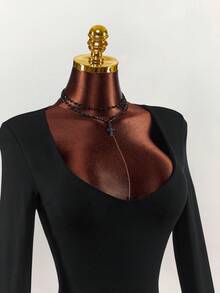 Amplova Women's Multi-Collar Versatile Inner Shirt, Sexy & Layering Piece For Autumn/Winter Bodysuits For Women Long Sleeve - Multicolor - View 10