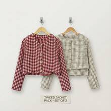 Cardigan Corto de Manga Larga con Botones | Diseño Clásico y Versátil - V20 - Ver 1