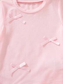 Souflis Souflis Bộ quần ống loe trắng in hình ô tô và nơ dễ thương phong cách Hàn Quốc cho bé gái, mùa hè - Nhiều màu - Xem 6