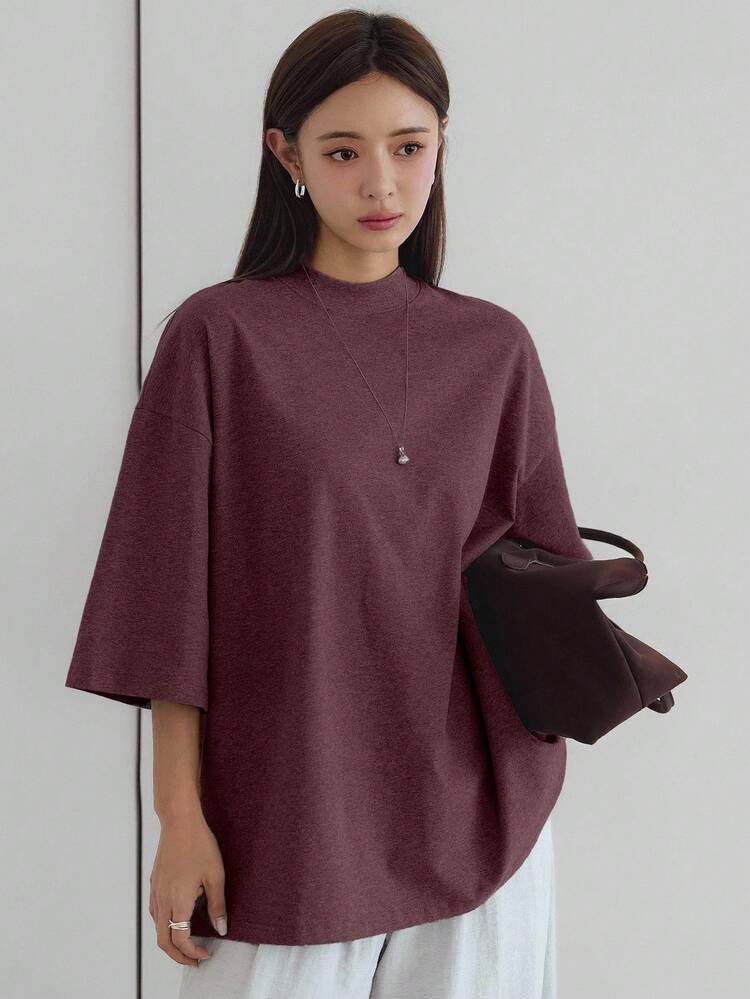 Women's Loose Casual Business Office Wear Short Sleeve T-Shirt, Suitable For Spring, Summer, Valentine's Day