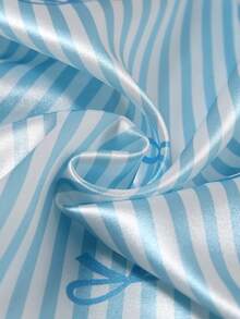 Young Girls Pajamas-2 Piece Pajama Set Spring To Summer - Baby Blue - View 4