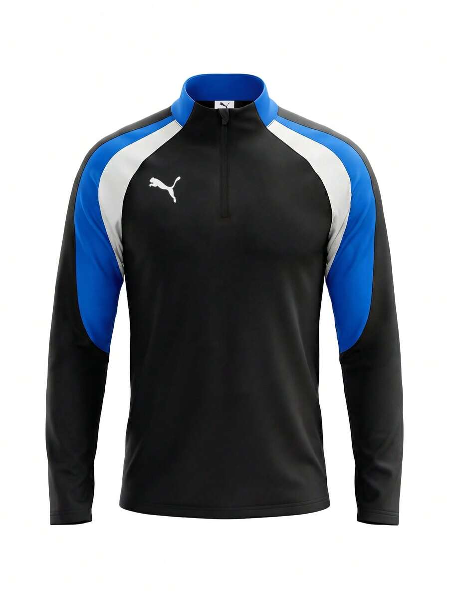 Puma Men's Sports Tees & Tanks Quick-Dry Skin-Friendly Stretchy Going Out Gym Home Black 659515-09 - Black White Blue - 查看 1