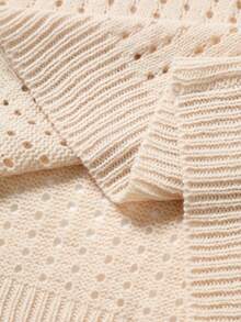 Manfinity Hypemode Men's Casual Versatile Solid Color Hollow-Out Knit Sweater - Apricot - View 5