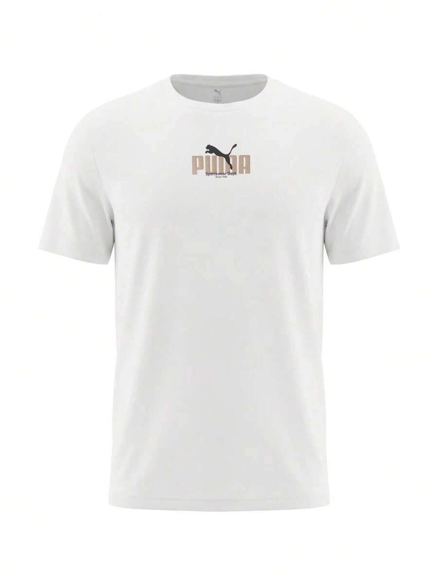 Puma Graphic Wording Men T-Shirt White - White - View 1