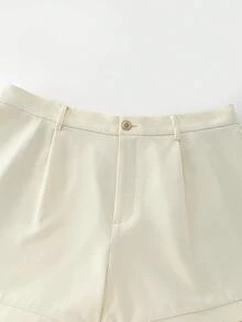 Elenzga 大码女式极简通勤背心短裤两件套，春夏款