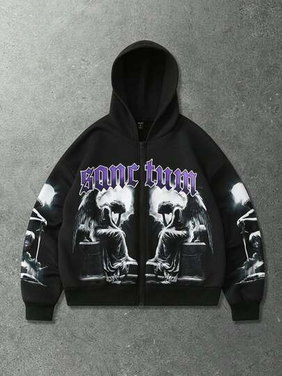 Sweat-shirt-shirt imprimé pour hommes, style de rue rétro