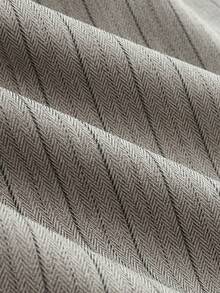 Franclia Women's Elegant Casual Commuter Striped Pants - Grey - View 6