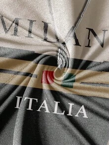Manfinity Homme 2件套经典撞色条纹组合米兰圆领短袖T恤和短裤 - 彩色 - 查看 4