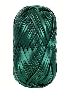 100g/300g New Metallic Fabric Strips, Glittery Thick Knitted Faux Leather Handmade DIY Bags, Silvery Thread, Crochet Bags, Hooked Mats, Craft Yarn - Multicolor-1pcs - View 13